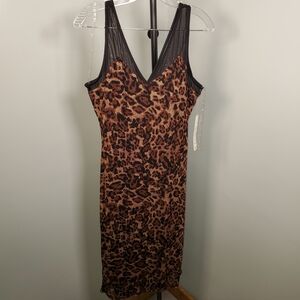 Almost Famous Leopard Print Midi Dress